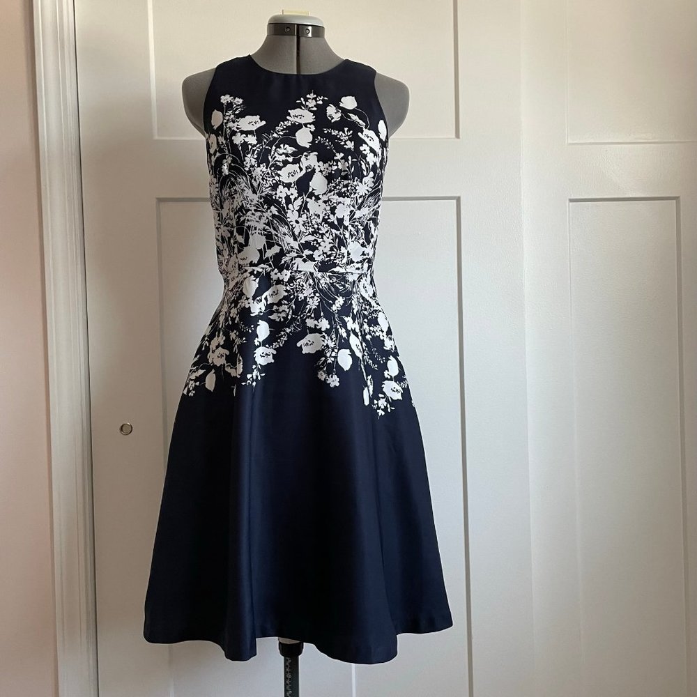 Donna Morgan Navy Fit-and-Flare dress